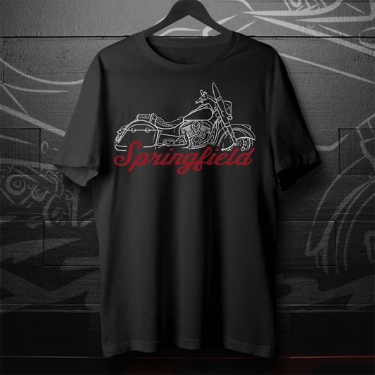 Indian Springfield T-Shirt - Motorcycle Tee Shirt for Biker