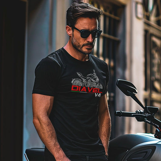 Ducati Diavel V4 Inspired T-Shirt - Motorcycle Tee Shirt for Riders
