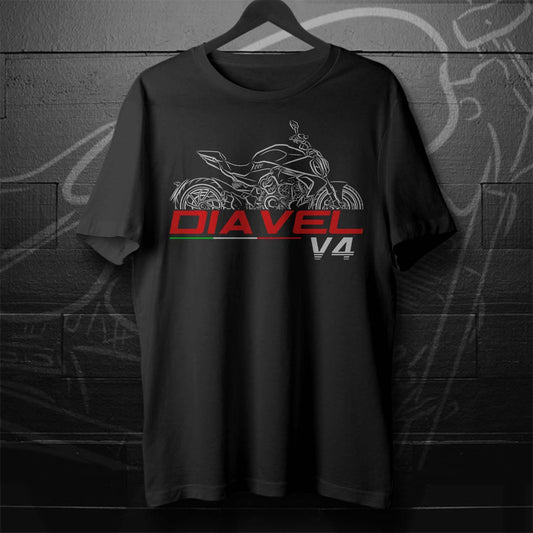 Ducati Diavel V4 Inspired T-Shirt - Motorcycle Tee Shirt for Riders