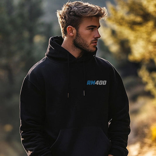 Suzuki RM400 1978 - 1980 Inspired Hoodie - Motorcycle Sweatshirt for Riders