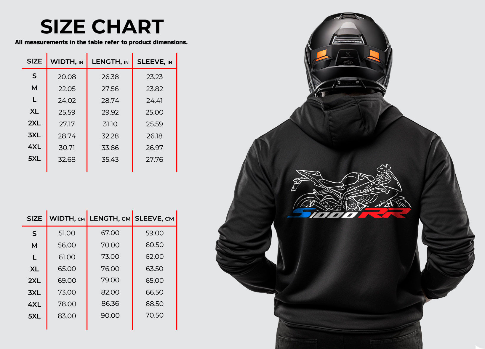 BMW S1000RR Hoodie - Motorcycle Sweatshirt for Motorrad Riders