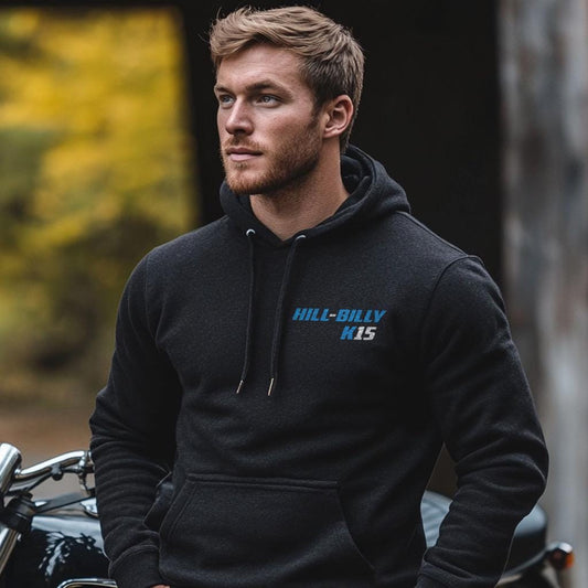 Suzuki K15 Hill-Billy Inspired Hoodie - Motorcycle Sweatshirt for Riders