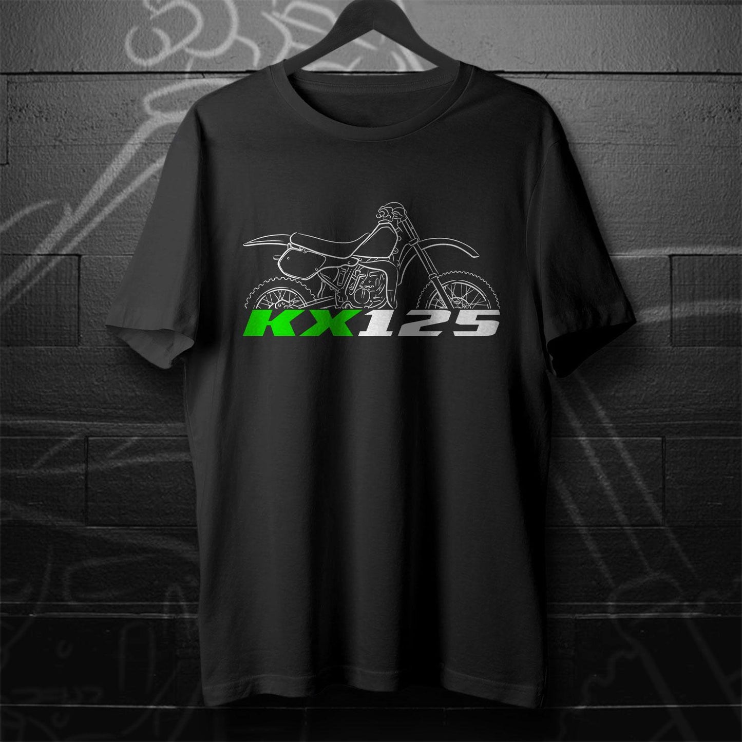 Kawasaki KX125 1974 - 1987 Inspired T-Shirt - Motorcycle Tee Shirt for Riders