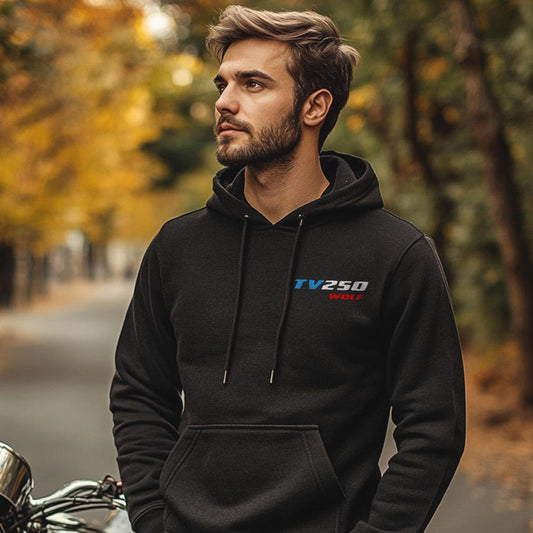Suzuki TV250 Wolf Inspired Hoodie - Motorcycle Sweatshirt for Riders