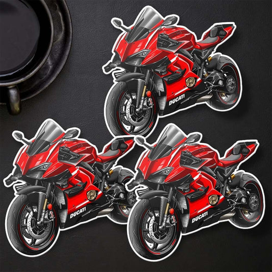 Ducati Superleggera V4 Stickers - Set of 3 Motorcycle Decals for Riders