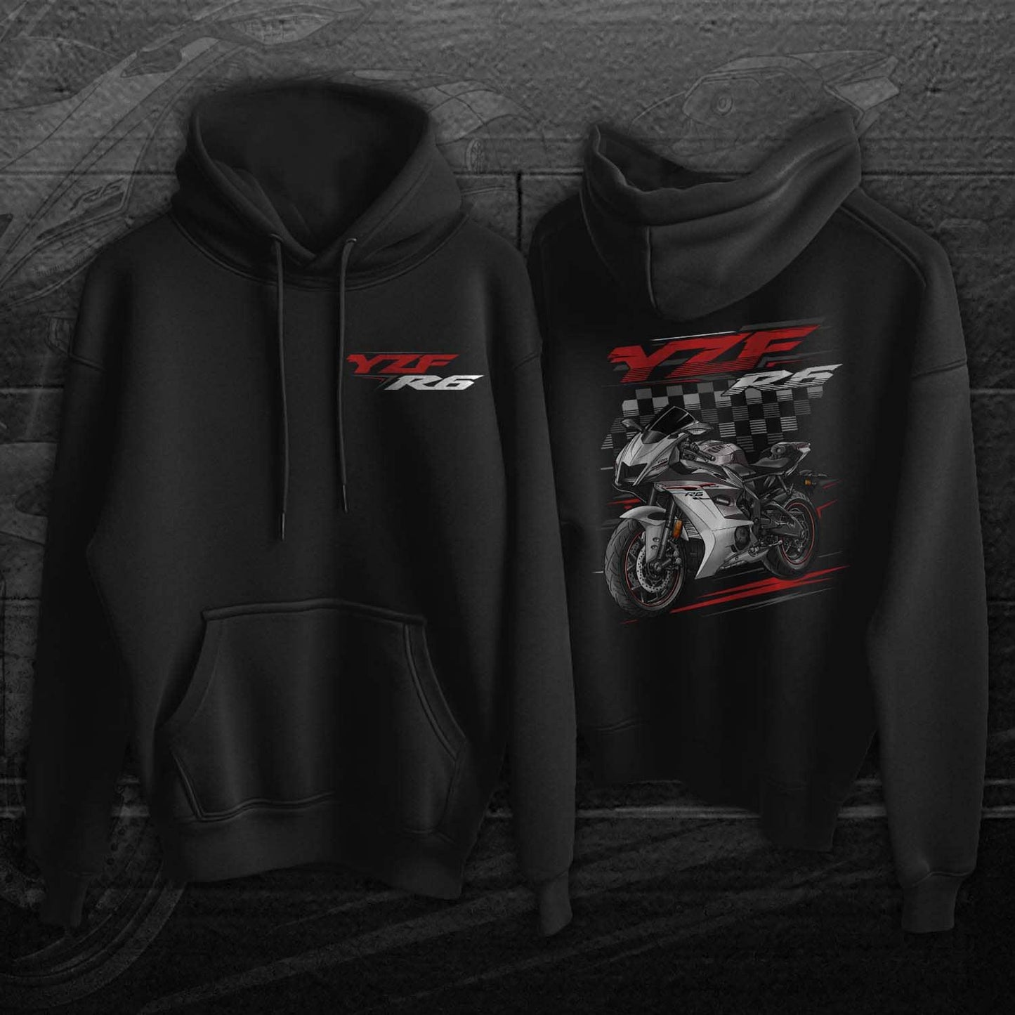 Yamaha YZF-R6 2017-19 Inspired Hoodie - Motorcycle Sweatshirt