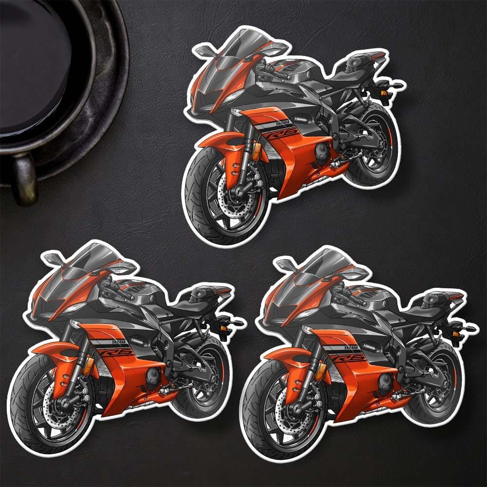 Yamaha YZF-R6 2020 Inspired Stickers - Set of 3 Motorcycle Decals