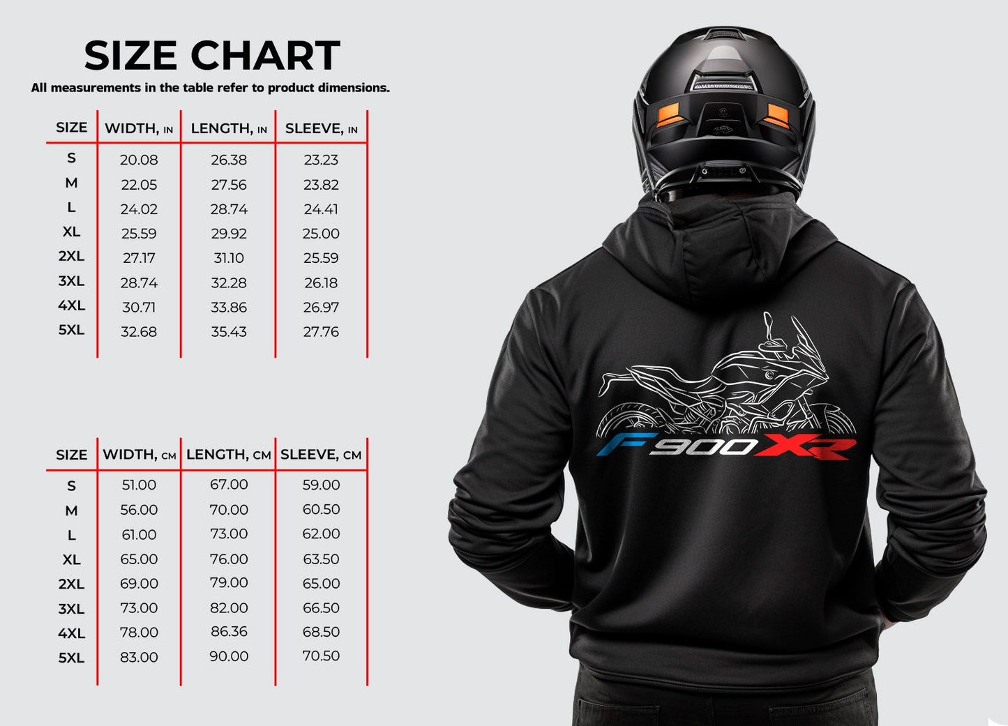 BMW F900XR Hoodie - Motorcycle Sweatshirt for Motorrad Riders