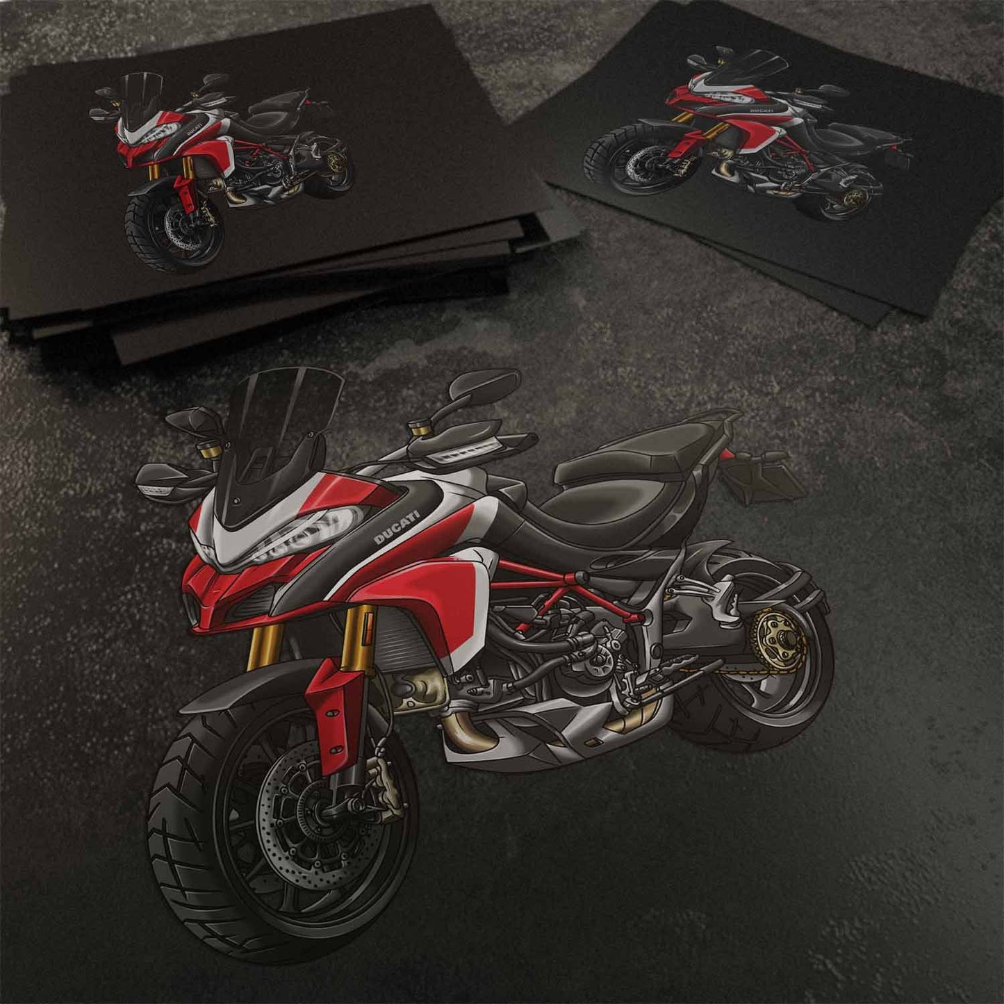 Ducati Multistrada 1260 Stickers - Set of 3 Motorcycle Decals for ADV Riders