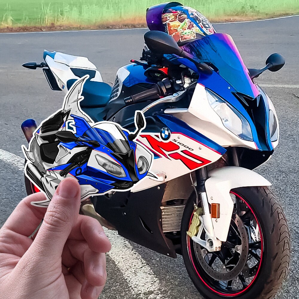 BMW S1000RR Stickers - Set of 3 Motorcycle Decals for Motorrad Riders