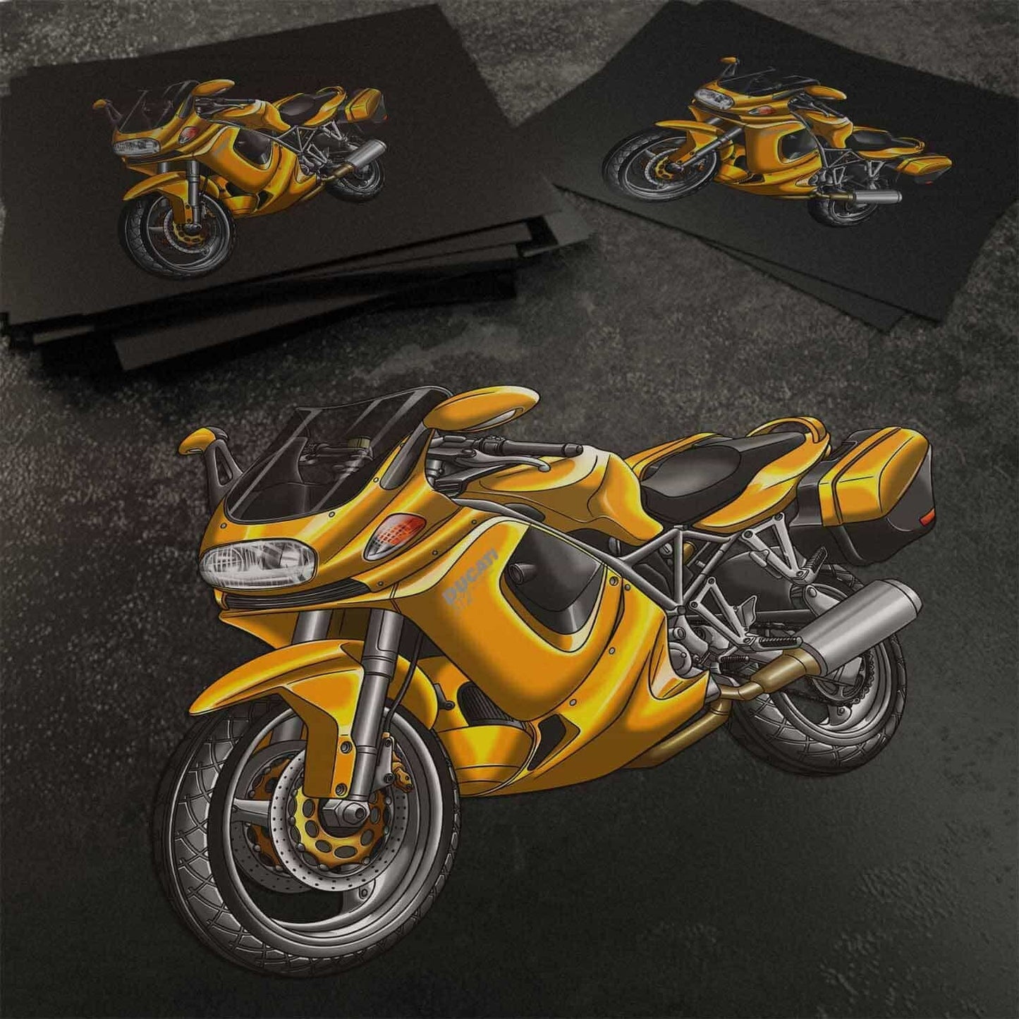 Ducati ST2 Stickers - Set of 3 Motorcycle Decals for Riders