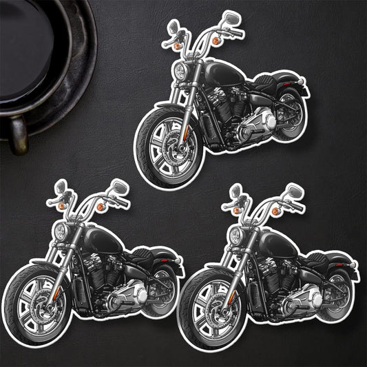 Harley Softail Standard FXST 2020-24 Inspired Stickers - Set of 3 Biker Motorcycle Decals