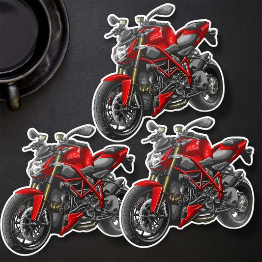 Ducati Streetfighter 848 Stickers - Set of 3 Motorcycle Decals for Riders