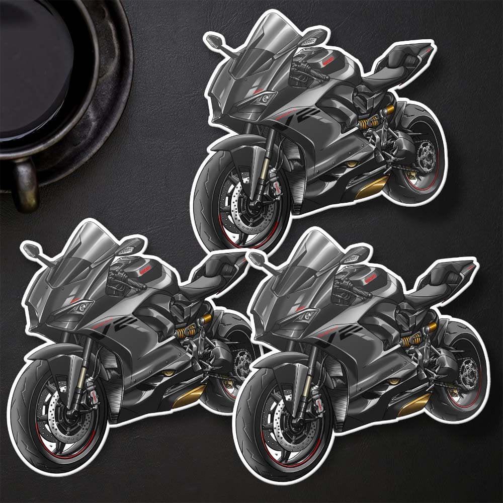 Ducati Panigale V2 Stickers - Set of 3 Motorcycle Decals for Sportbike Riders
