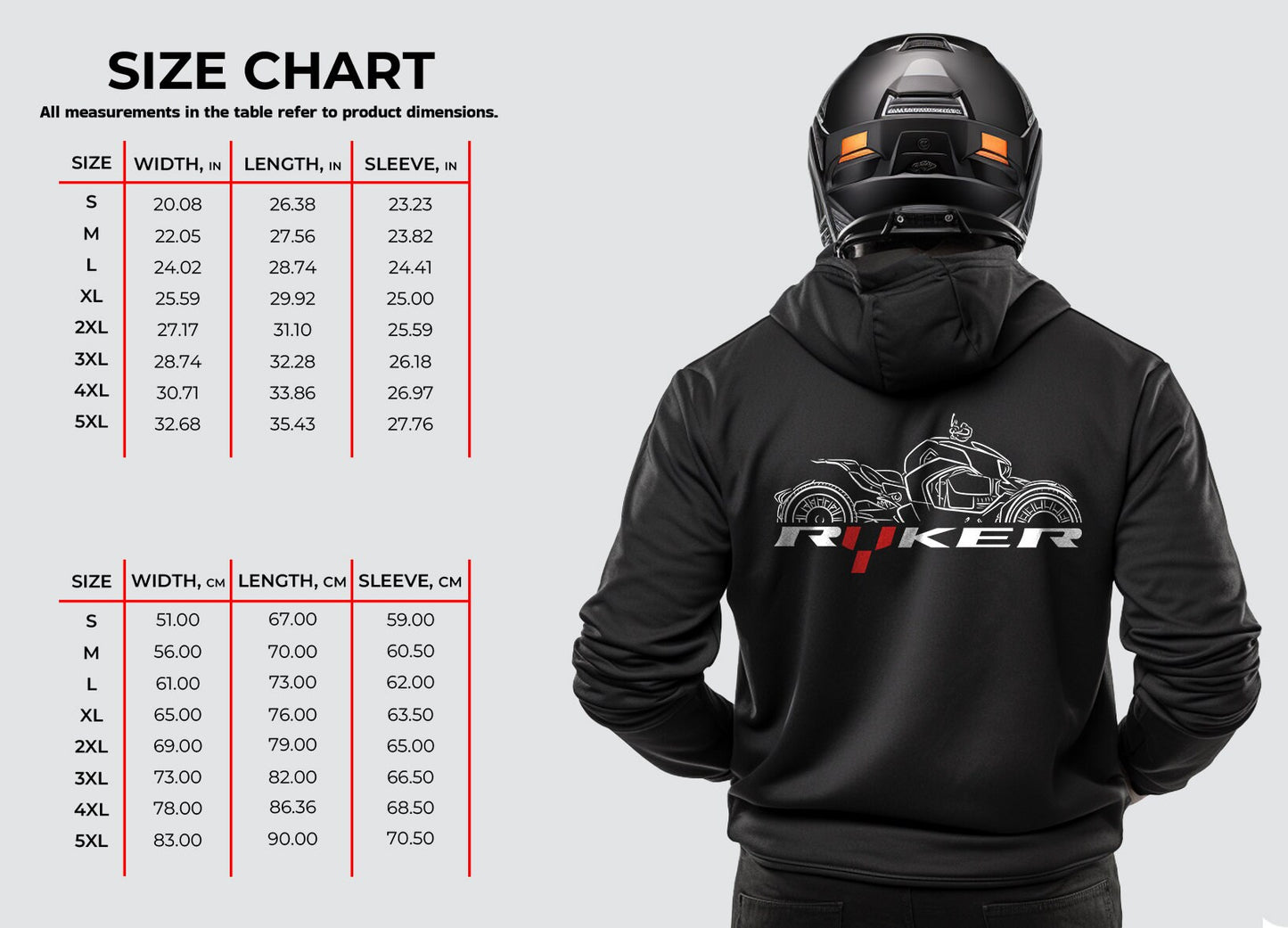 Can-Am Ryker Hoodie - Motorcycle Sweatshirt for Riders