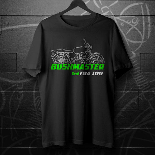 Kawasaki G3TRA 100 BushMaster 1971 Inspired T-Shirt - Motorcycle Tee Shirt for Riders