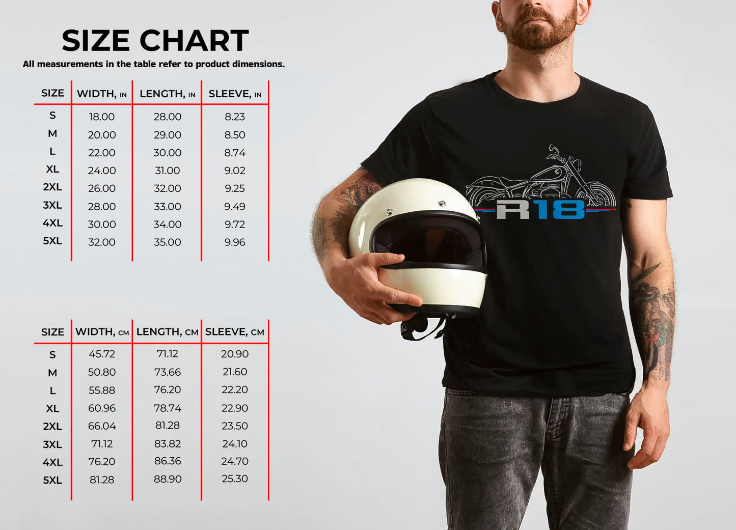 BMW R 18 T-Shirt - Motorcycle Tee Shirt for Motorrad Riders