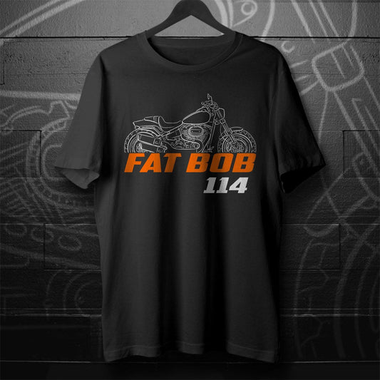 Harley-Davidson FXFBS Softail Fat Bob 114 Inspired T-Shirt - Biker Motorcycle Tee Shirt