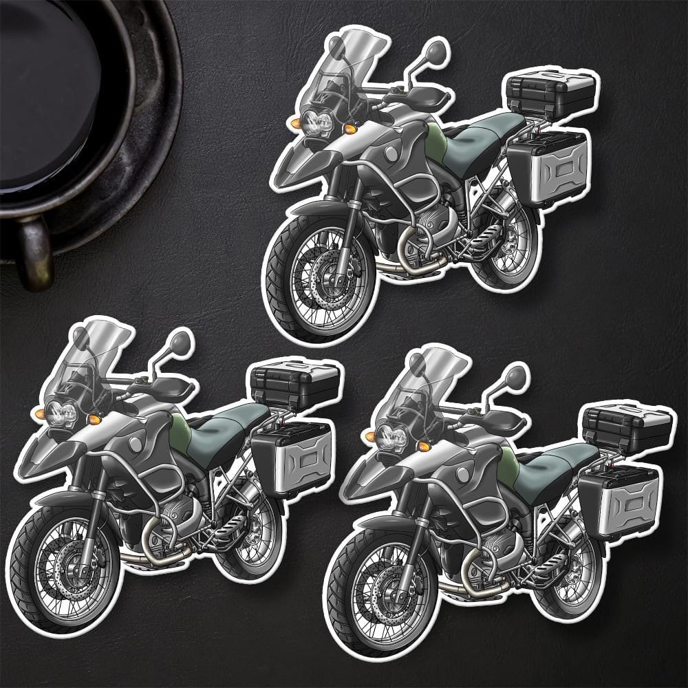 BMW R1200 GSA 2004-07 Stickers - Set of 3 Motorcycle Decals for ADV Riders