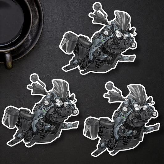 Kawasaki KLR650 2022-24 Inspired Stickers - Set of 3 Motorcycle Decals for Riders