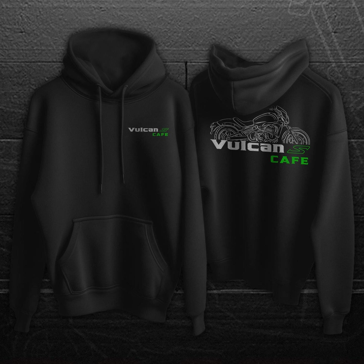 Kawasaki Vulcan S Cafe Inspired Hoodie - Motorcycle Sweatshirt for Riders