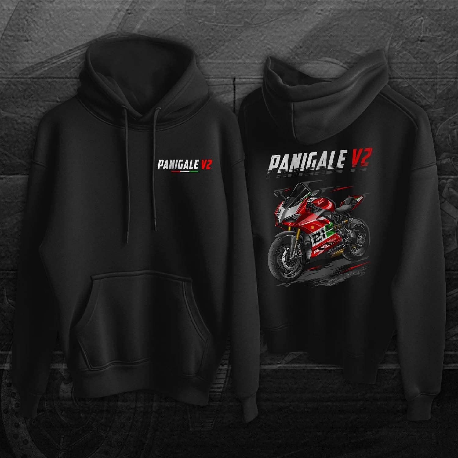 Ducati Panigale V2 Hoodie - Motorcycle Sweatshirt for Sportbike Riders