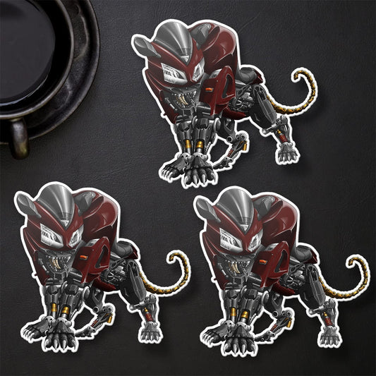 Kawasaki ZX12R Panther 2003-06 Inspired Stickers - Set of 3 Motorcycle Decals for Riders