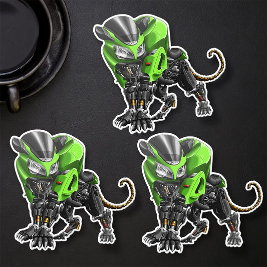 Kawasaki ZX12R Panther 2000-02 Inspired Stickers - Set of 3 Motorcycle Decals for Riders
