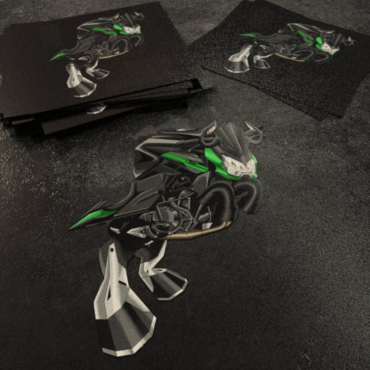 Kawasaki Z 400 Inspired Stickers - Set of 3 Motorcycle Decals for Riders