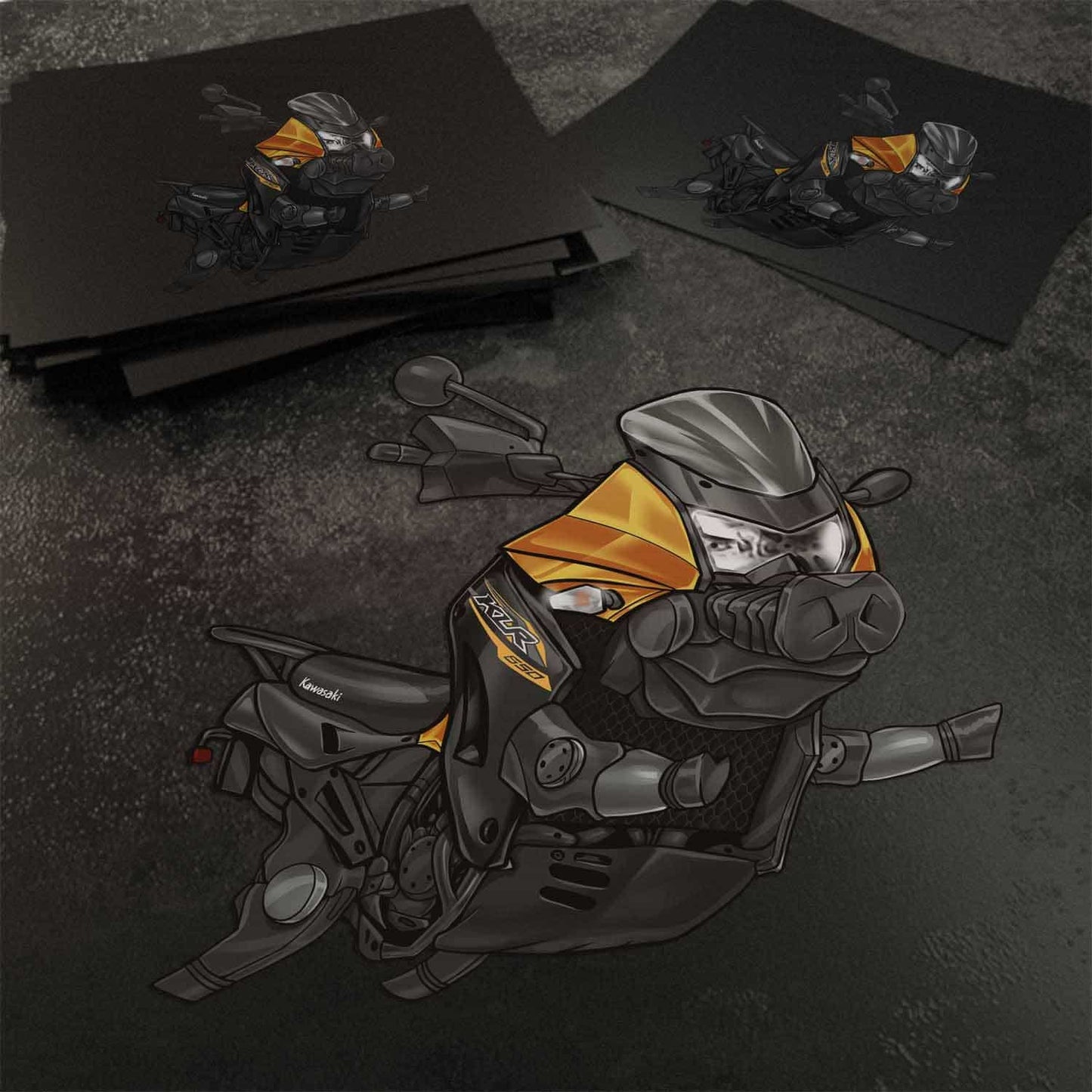 Kawasaki KLR650 2015-18 Inspired Stickers - Set of 3 Motorcycle Decals for Riders