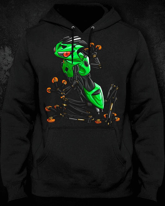 Kawasaki Ninja ZX-6R 2004-05 Inspired Hoodie - Motorcycle Sweatshirt for Riders