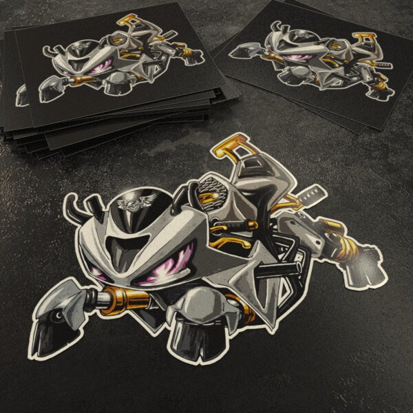 Kawasaki ZX-6R 2003-04 Inspired Stickers - Set of 3 Motorcycle Decals for Riders