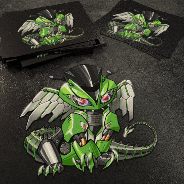 Kawasaki ZX-6R 2009-12 Inspired Stickers - Set of 3 Motorcycle Decals for Riders