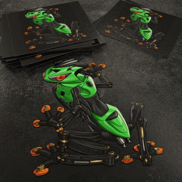 Kawasaki Ninja ZX-6R 2004-05 Inspired Stickers - Set of 3 Motorcycle Decals for Riders