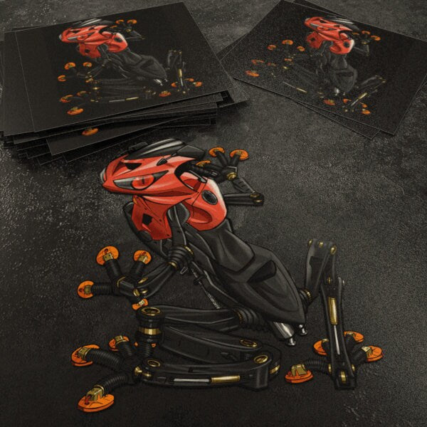 Kawasaki Ninja ZX-6R 2004-05 Inspired Stickers - Set of 3 Motorcycle Decals for Riders