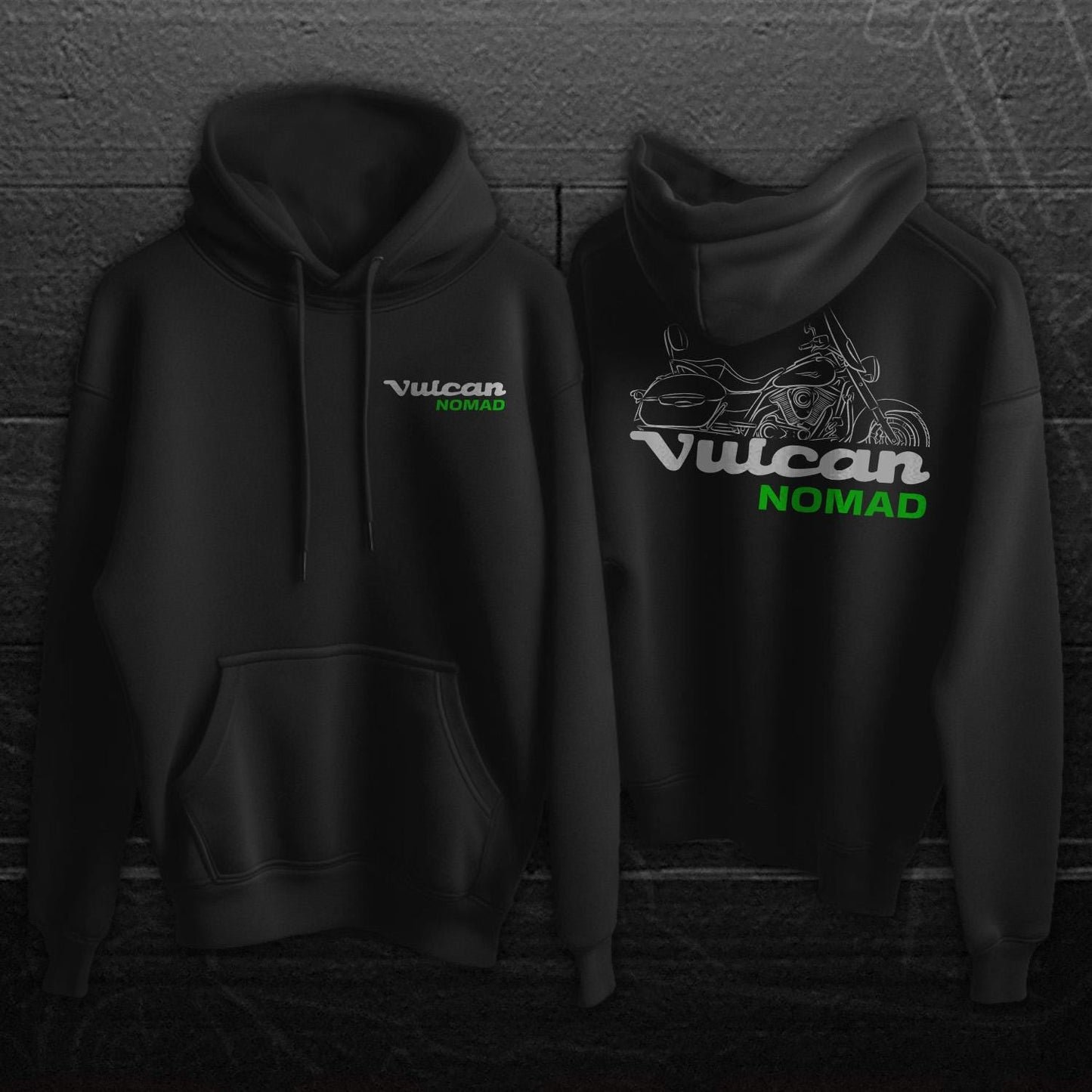 Kawasaki Vulcan 1700 Classic Tourer & Nomad VN1700 2009-16 Inspired Hoodie - Motorcycle Sweatshirt for Riders