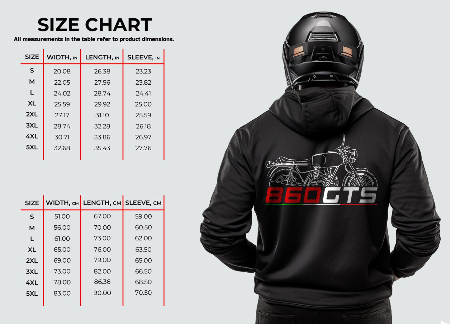 Ducati 860 GTS Inspired Hoodie - Motorcycle Sweatshirt for Riders