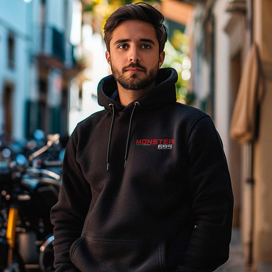 Ducati Monster 695 Inspired Hoodie - Motorcycle Sweatshirt for Riders