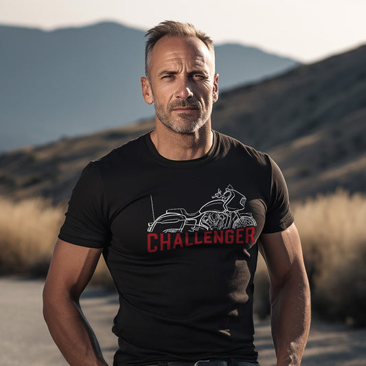 Indian Challenger T-Shirt - Motorcycle Tee Shirt for Bikers