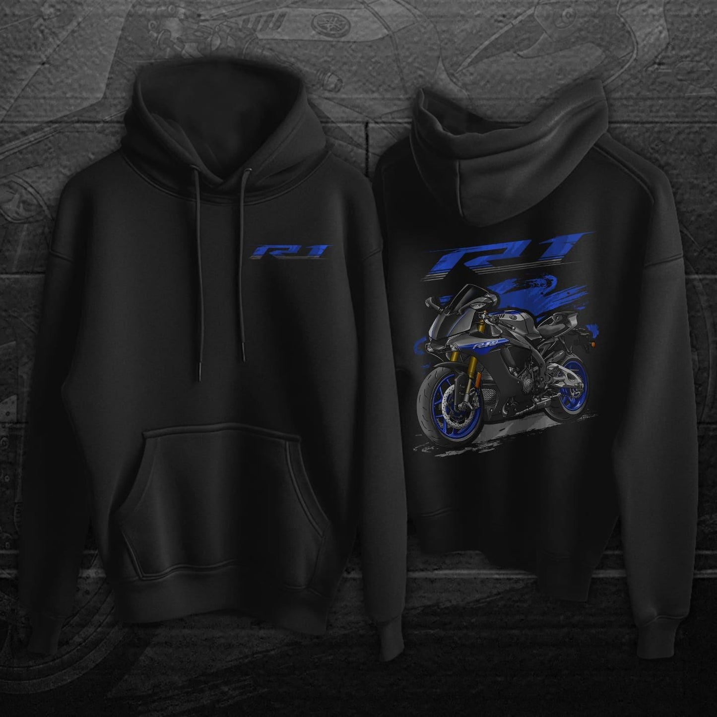 Yamaha YZF-R1M & R1S Inspired Hoodie - Motorcycle Sweatshirt