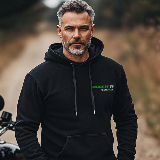Kawasaki 400 Mach II S3 Inspired Hoodie - Motorcycle Sweatshirt for Riders