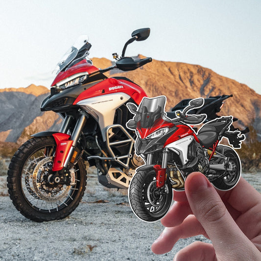 Ducati Multistrada V4S Stickers - Set of 3 Motorcycle Decals for ADV Riders