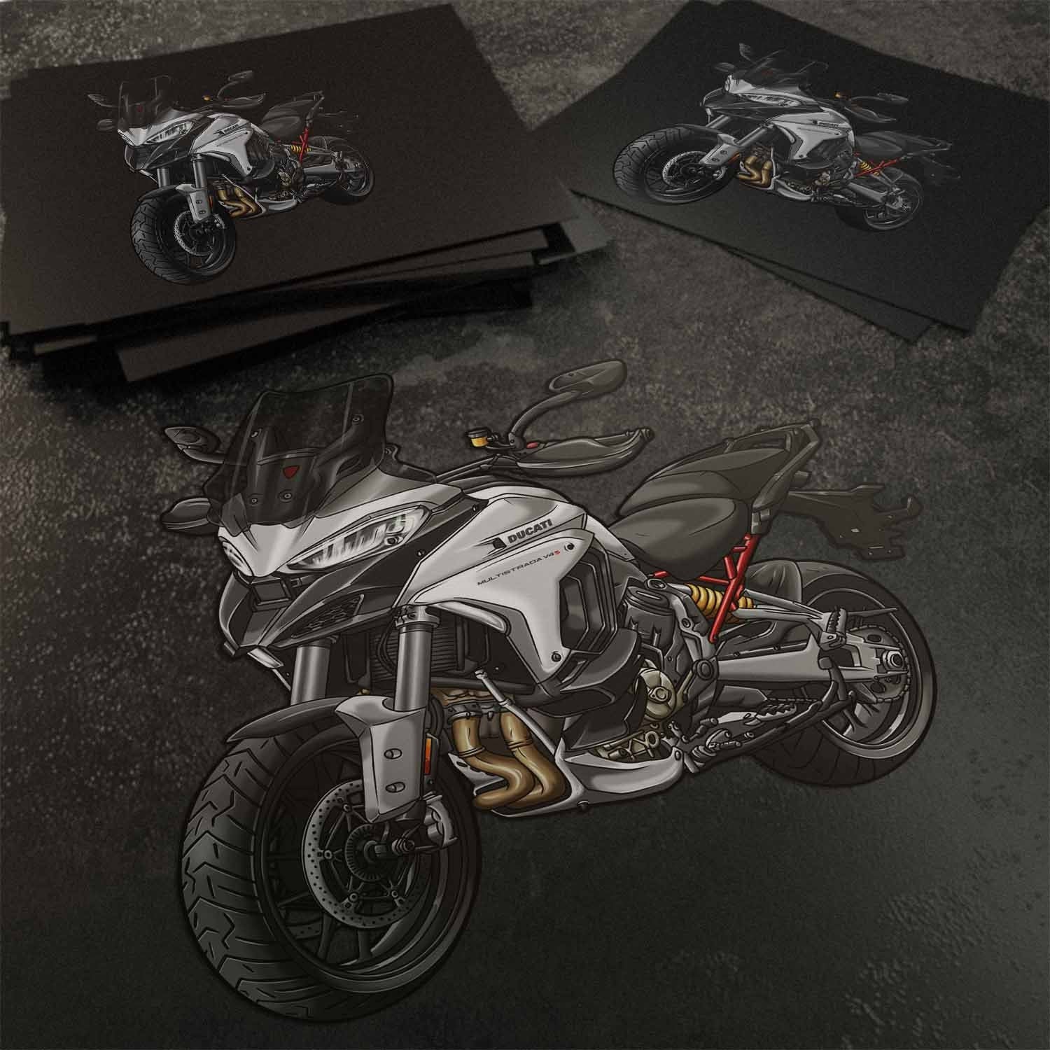 Ducati Multistrada V4S Stickers - Set of 3 Motorcycle Decals for ADV Riders