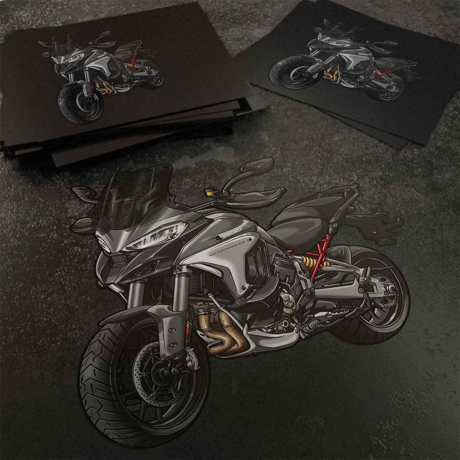 Ducati Multistrada V4S Stickers - Set of 3 Motorcycle Decals for ADV Riders