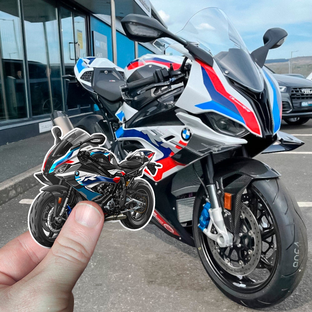 BMW M1000RR Stickers - Set of 3 Motorcycle Decals for Motorrad Riders