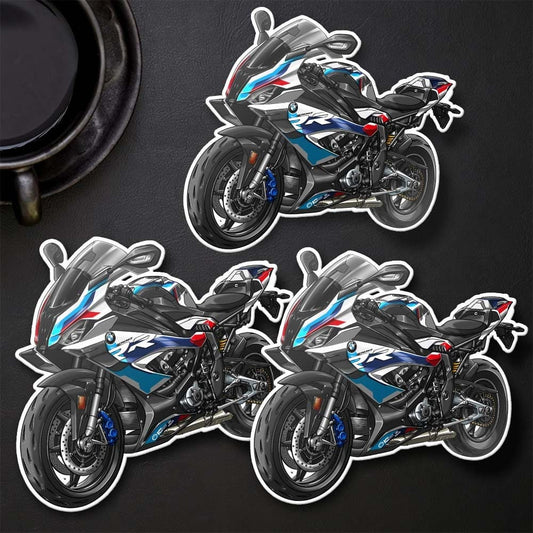 BMW M1000RR Stickers - Set of 3 Motorcycle Decals for Motorrad Riders