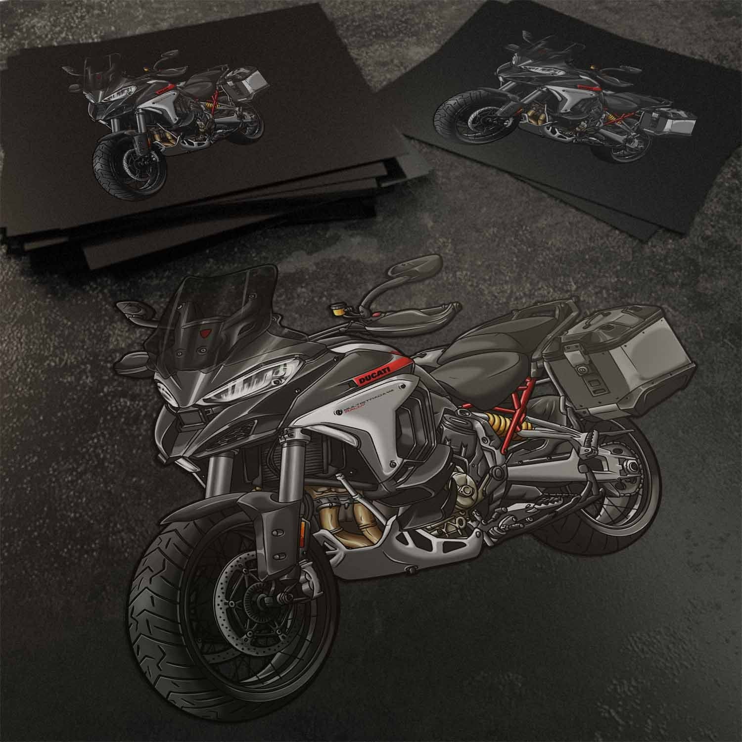 Ducati Multistrada V4S Stickers - Set of 3 Motorcycle Decals for ADV Riders