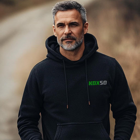Kawasaki KDX 50 Inspired Hoodie - Motorcycle Sweatshirt for Riders