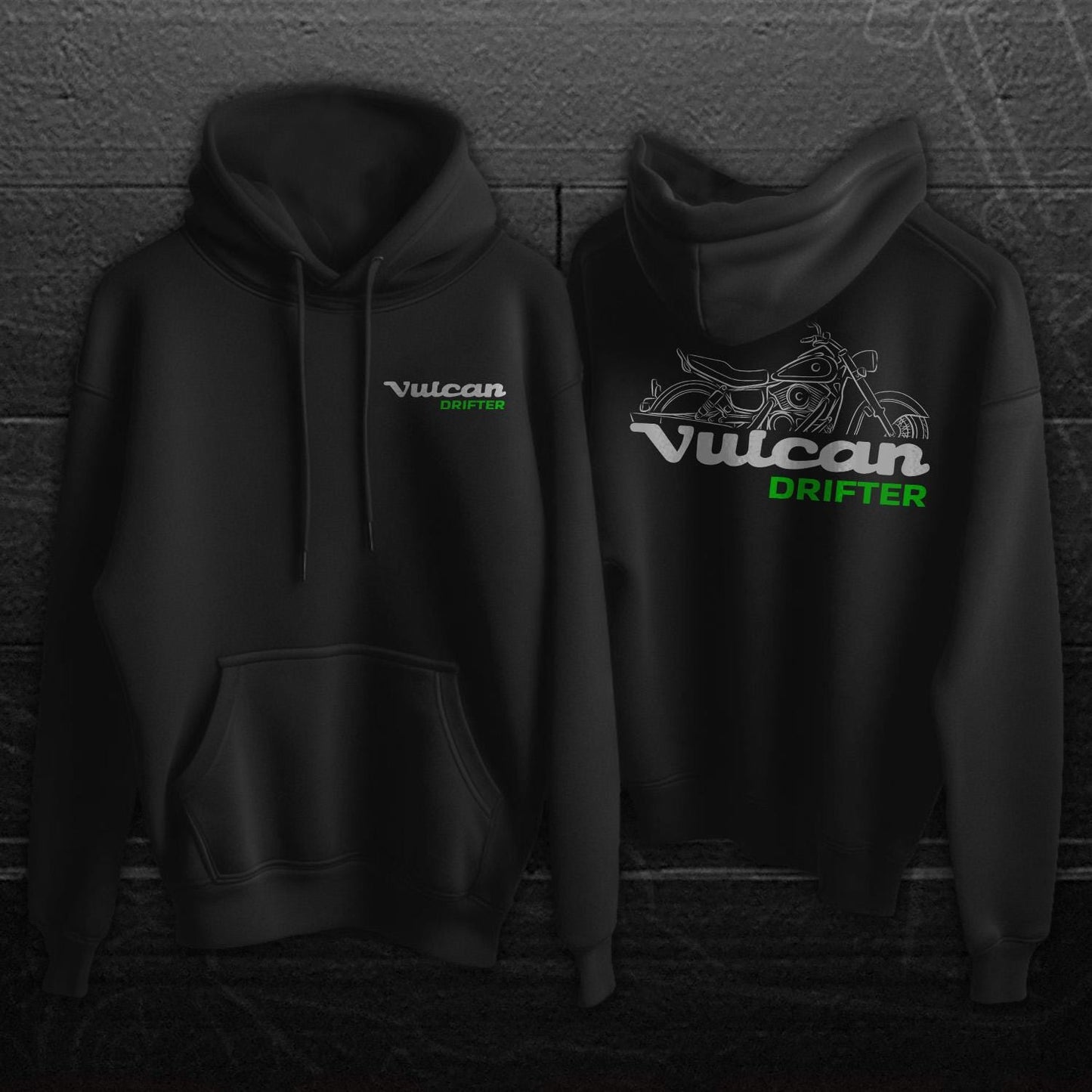 Kawasaki VN1500 Vulcan Drifter 1999-2005 Inspired Hoodie - Motorcycle Sweatshirt for Riders