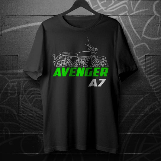Kawasaki A7 Avenger 1967 - 1971 Inspired T-Shirt - Motorcycle Tee Shirt for Riders